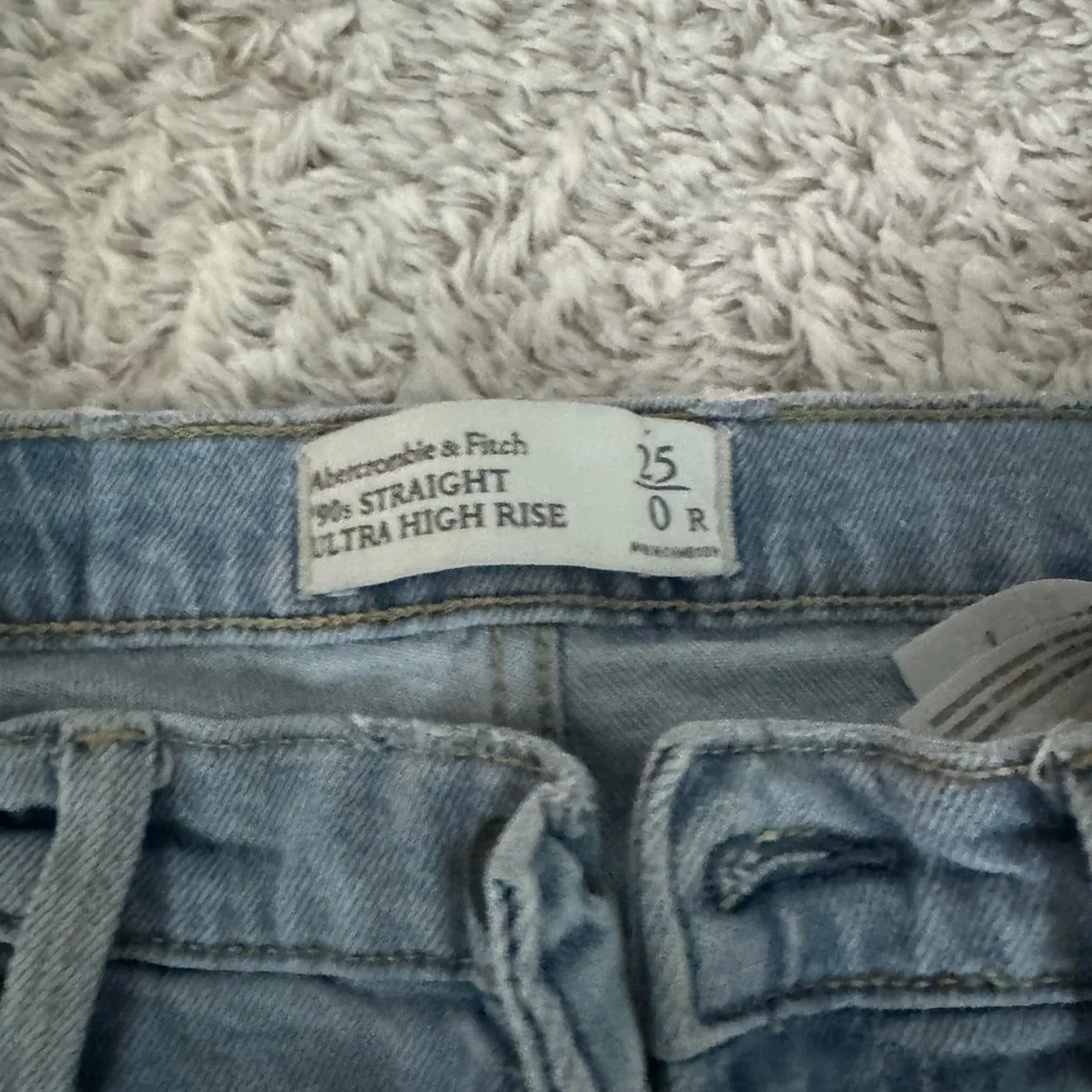 Abercrombie & Fitch Blue Straight Leg High Rise Jeans - Picture 2 of 6